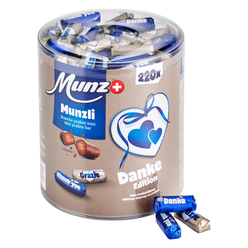 Munz Klarsicht-Dose XL Munzli Danke
