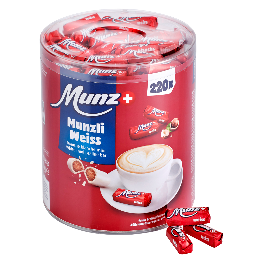 Munz Klarsicht-Dose XL Munzli Weiss