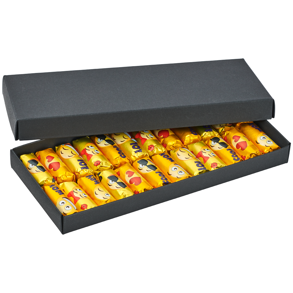 Munz Kartonbox flach offen Munzli Smiley