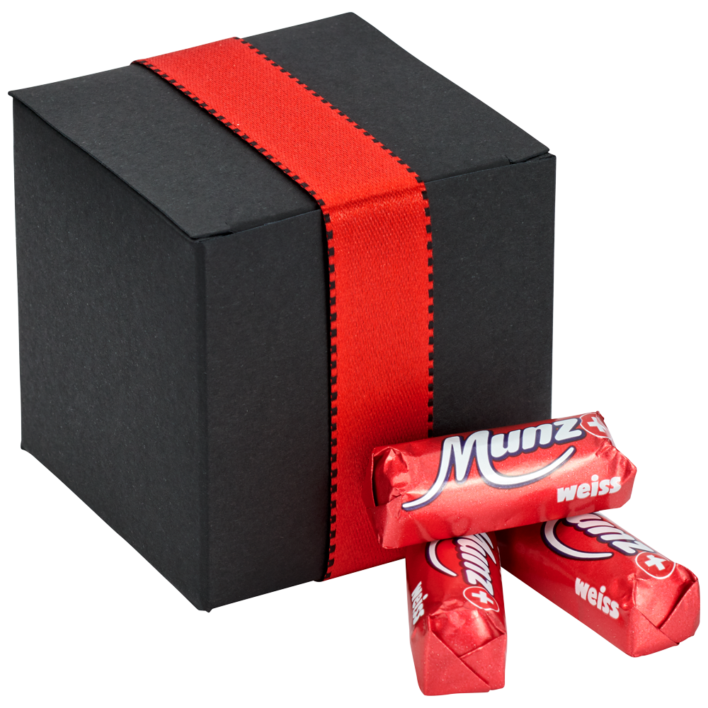 Munz Karton-Würfel mit Munzli Weiss